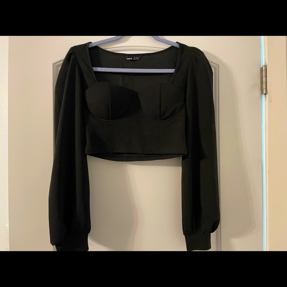 Black long sleeve blouse